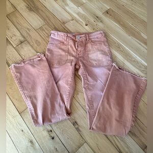 Pilcro Straight Leg Jeans in Soft Pink